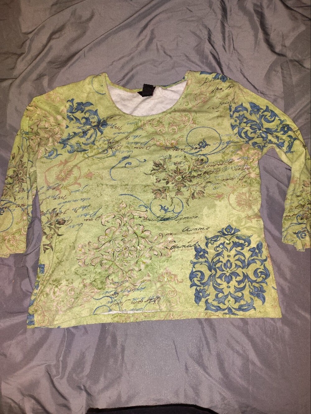 Green Paisley Top